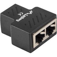 Lanberg ADS-RJ45-2RJ45-OS cable divisor y combinador Divisor de señal para cable coaxial Negro