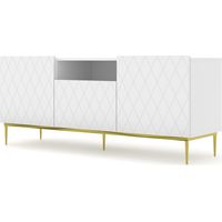 TV DIUNA 145 cm 2D1K su telaio, bianco opaco
