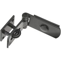 BH04492 250 mm (10 inch) Heavy Duty Security Swivel Locking Bar Hasp and Staple - Black