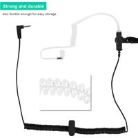 Écouteur tubulaire 3.5mm avec attache d'oreille pour talkie-walkie et surveillance auditive