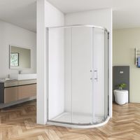 SKY Bathroom Bathroom 1000x900mm Quadrant Shower Enclosure Corner Cubicle Door Safety Glass