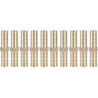 (6mm 10 stücke) zwei Weg Gerade Rohr Fitting Messing Widerhaken Stecker Rohr Joint 6/8/10/12/14/mm