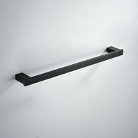 Porte-serviettes Salle de Bain, Acier Inoxydable, 40cm Barre Porte-serviette, Noir, BA8003B-40