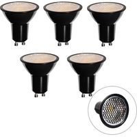 Set of 5 GU10 Dimmable LED Bulbs 50mm Honey Rate 6W 400 lm 3000K