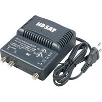 Amplificateur TNT intérieur 2 sorties – Gain réglable 10-25dB – Connectique F – Idéal pour améliorer le signal TV – Hdsat