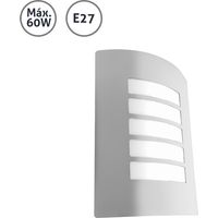 Aplique de Pared Exterior E27 IP54 en metal plateado