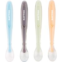 NATTOU Set 4 Cucchiai In Silicone Colori Assortiti
