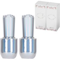 Vernis semi-permanent mat 15ml, top coat et base coat UV sans essuyage, lot de 2 pour manucure gel ongles.