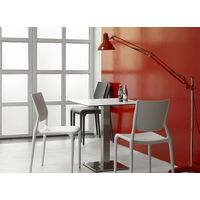 Chaise de jardin, Lot de 6 chaises design - SIRIO - déco Blanc en Plastique, Scab design