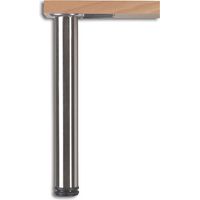 Tischfuß zylindrisch Tischbein ø 60mm Möbelbein L 470mm Stahl verchromt