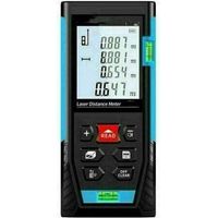 50-m-Laser-Entfernungsmesser, Lasermessung, berechnet Distanz, Fläche und Volumen, Pythagoras-Funktion, speichert 99 Datenpunkte, Stummschaltfunktion, IP54