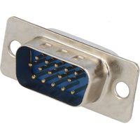 Connecteur Sub-D DB15HD Mâle 15 broches Soudure High Den