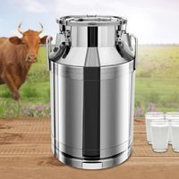 Stainless Steel Milk Transport Jug Stainless Steel Airtight Milk Jug Transport Jug Suitable for Storing Various Liquid and Solid Products such as Milk (40L)