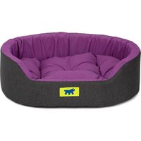 Ferplast DANDY COLOURS Ferplast Cuccia Cane e Gatto da Interno, in Cotone con Cuscino Removibile DANDY. Variante 55 - Misure: 55 x 41 x h 15 cm - Viola