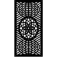 ABBEY ROSE - Panneau ajouré en PVC - Brise-soleil - Couleur : noir - Dimension : 47x94 cm