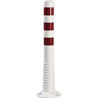 Palo di delimitazione in PU bianco/rosso Ø 80 mm - 12232UV