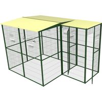 Volière de jardin de 4m2 avec sas de sécurité 1m2 IMOR®