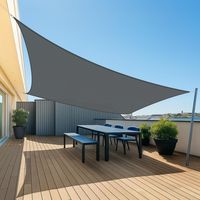UMI Voile d'ombrage Imperméable Carré 3x3m Toile Ombrage PES avec 95% Protection UV pour Jardin Terrasse Balcon Patio Extérieur - Anthracite