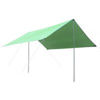 Tenda da Sole Portatile Impermeabile 3x3 m Verde per Campeggio Spiaggia