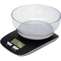 Bilancia da cucina digitale con display LCD e contenitore (carico massimo 5 kg)