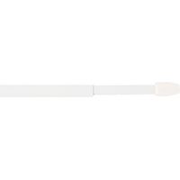 2 Barras de cortina extensibles de 30/50 cm, 4 ganchos blancos - Mobois