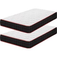 Iztoss – Lot de 2 matelas 90x200cm – Épaisseur 16cm – Mousse à mémoire de forme – 7 zones de confort – Super respirant – Emballage sous vide