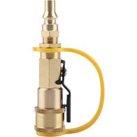 Raccord Rapide Propane 1/4 Pouces - Pour Régulateur Gaz - Compatible GPL Butane Propane - Extérieur Camping Barbecue - Kit de Connexion ×1