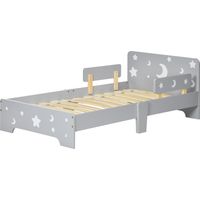 Lettino Bambini 3-6 Anni Stelle Luna MDF Truciolato 143x76x49 cm