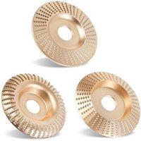 Upgraded 3PCS Wood Carving Disc Set for 4" or 4 1/2" Angle Grinder with 5/8" Arbor, Grinding Wheel Shaping Disc for Wood Cutting, Grinder Cutting Wheel Attachments