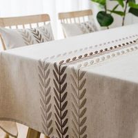 Elegant Square Rectangular Tablecloth/Table Cover for Kitchen, Dining Room, Table Decoration, Blue Water Plant, Rectangle/Oblong