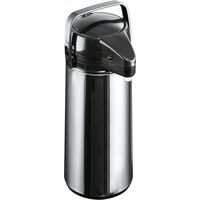 Thermos da conferenza con pompa, inserto in vetro, corpo in acciaio inox, 1,9 l, acciaio e nero