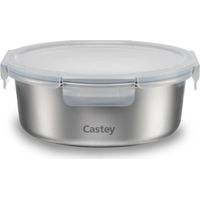 Castey contenitore rotondo acciaio inox ermetico 1500 ml