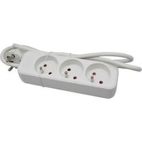 Bloc ménager - GAO - 3 prises 2P+T - Avec protection enfants, conforme NF