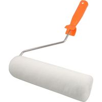 9'' Orange Kunststoffgriff Weißer Baumwollstoff Nickerchen Ölfarbe Roller Pinsel (ee27b4147db6037466