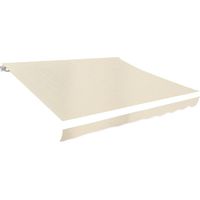 Vidaxl – Toile d'auvent crème 4x3 m – Polyester résistant aux UV – Protection solaire pour tonnelle – Tissu de remplacement