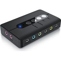 CSL USB 7.1 Soundkarte extern - 7.1 Surround Sound - Stereo Audio Adapter - Lautstärkeregelung - Anschluss für Kopfhörer, Mikrofon