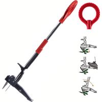 RootSlayer - VENTEO - Extractor de malas hierbas con pedal - Acero inoxidable - Garras y pedales para desenterrar raíces - Herramienta manual para desherbar el jardín