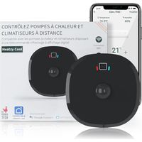 Heatzy – Thermostat connecté pour climatisation et pompe à chaleur – Géolocalisation – Programmation – Détection de présence – WiFi 2.4GHz