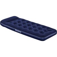 Bestway 67223 Materasso Gonfiabile Singolo con Pompa a Pedale Integrata Superficie Floccata 185x76x28 cm 150 Kg colore Blu
