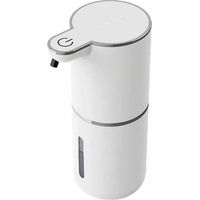 Distributeur de savon mural inductif 380 ml avec quantité de mousse réglable étanche pour salle de bain, cuisine, zones publiques (gel blanc)