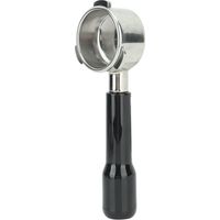 Jeffergarden Porte-filtre sans fond 54mm en acier inoxydable 3 oreilles porte-filtre à café pour Breville 8 Type C2 plastique noir