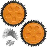 2x beschwerte All-Terrain-Räder für Worx Landroid Mähroboter, mit Stahlspitzen, kompatibel mit WR141E / WR142E WR143E WR165E WR167E -