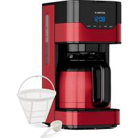 Klarstein – Cafetière filtre 1,2L 900W – Carafe inox isotherme – Panneau tactile LCD – Préparation programmée 24h – Système anti-gouttes