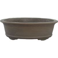 Vaso per bonsai ovale in gres 34,5x25,5x9 cm - GL4b