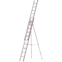 Scala agricola a sfilo in alluminio con piedi regolabil - Altezza massima di lavoro : 6.30m - 3050/2X10