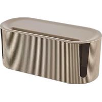 Kabelbox met deksel Kabel Organizer Box – Stopcontactstrip veilig opbergen & kabels verbergen – Kindveilige kabelmanagement box van ABS voor woonkamer & bureau (Bruin)