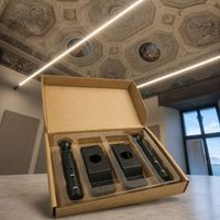 Kit Staffa di Fissaggio Per Per Sistema Tensostruttura Luce Led StarLine Per 2 Lati