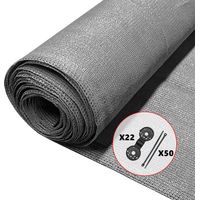 VOUNOT Rete Ombreggiante 1×10m, Telo Frangivista Recinzione Giardino HDPE, Grigio