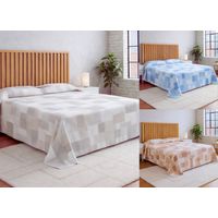 Copriletto Piquet Primavera Estate 100% Cotone Disegno Brick, misuraSingolocoloreBeige