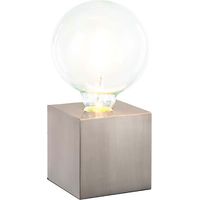 Lampe de table 1 feuille. LEONIE nickel mat pour 1xE27, max.42W 10cmx10cm, H: 10cm ON / OFF tactile